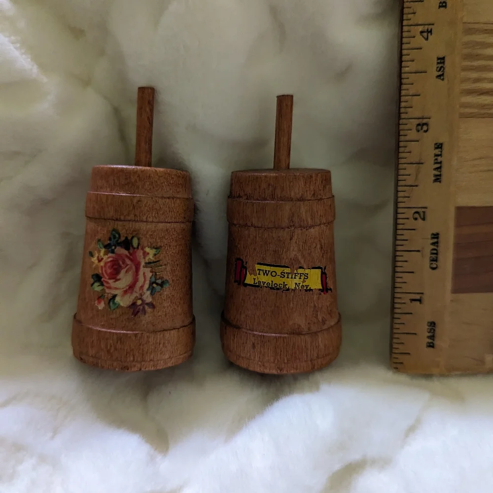 Wooden salt and pepper vintage